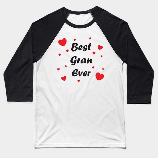 Best gran ever heart doodle hand drawn design Baseball T-Shirt by The Creative Clownfish